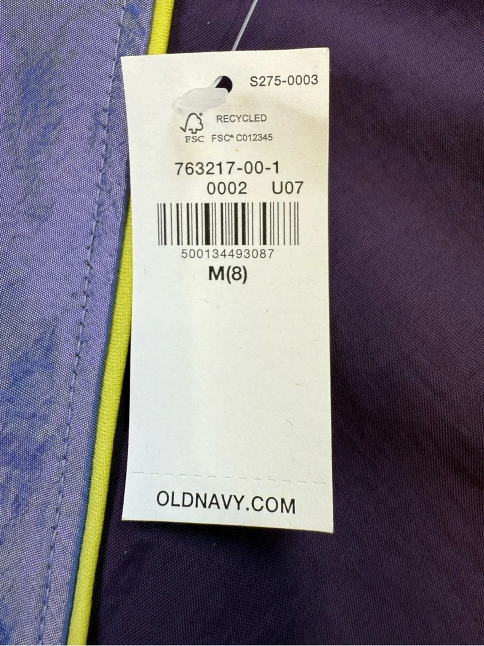 Old Navy Girls Purple Metallic Cropped Jacket with Contrast Trim Size 8 NWT